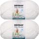 Spinrite Bernat Baby Blanket Big Ball Yarn White Pack of 2 Skein