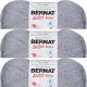 Spinrite Bernat Softee Baby Yarn Solids Flannel Pack of 3 Skein