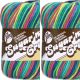 Spinrite Lily Sugar n Cream Yarn Ombres Super Size Psychedelic Pack of 2 Skein