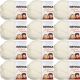 Spinrite Bernat Softee Chunky Yarn Natural Pack of 12 Skein