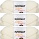 Spinrite Bernat Softee Chunky Yarn Natural Pack of 3 Skein