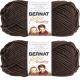 Spinrite Bernat Softee Chunky Yarn Dark Taupe Pack of 2 Skein