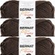 Spinrite Bernat Softee Chunky Yarn Dark Taupe Pack of 3 Skein
