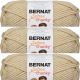 Spinrite Bernat Softee Chunky Yarn Linen Pack of 3 Skein