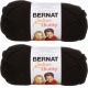 Spinrite Bernat Softee Chunky Yarn Black Pack of 2 Skein