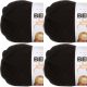 Spinrite Bernat Softee Chunky Yarn Black Pack of 4 Skein