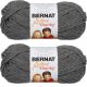 Spinrite Bernat Softee Chunky Yarn True Grey Pack of 2 Skein