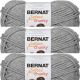 Spinrite Bernat Softee Chunky Yarn Grey Heather Pack of 3 Skein