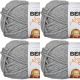 Spinrite Bernat Softee Chunky Yarn Grey Heather Pack of 4 Skein