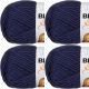 Spinrite Bernat Softee Chunky Yarn Faded Denim Pack of 4 Skein