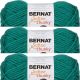 Spinrite Bernat Softee Chunky Yarn Emerald Pack of 3 Skein