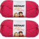 Spinrite Bernat Softee Chunky Yarn Hot Pink Pack of 2 Skein
