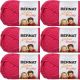 Spinrite Bernat Softee Chunky Yarn Hot Pink Pack of 6 Skein