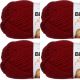 Spinrite Bernat Softee Chunky Yarn Wine Pack of 4 Skein