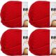 Spinrite Bernat Softee Chunky Yarn Berry Red Pack of 4 Skein