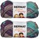 Spinrite Bernat Softee Chunky Ombre Yarn Shadow Pack of 2 Skein
