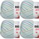 Spinrite Bernat Softee Baby Yarn Ombres Prince Pebbles Pack of 4 Skein