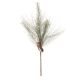 Fake Pine Branch With Pinecone Frosted Green/Brown 27 Inches