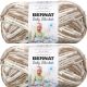 Spinrite Bernat Baby Blanket Big Ball Yarn Little Sand Castles Pack of 2 Skein