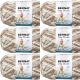 Spinrite Bernat Baby Blanket Big Ball Yarn Little Sand Castles Pack of 6 Skein