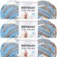 Spinrite Bernat Baby Blanket Big Ball Yarn Little Royales Pack of 3 Skein