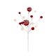 Christmas Floral Ornament Christmas Picks And Sprays Red And White 9 Inches