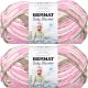 Spinrite Bernat Baby Blanket Big Ball Yarn Little Roses Pack of 2 Skein