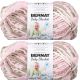 Spinrite Bernat Baby Blanket Big Ball Yarn Little Petunias Pack of 2 Skein