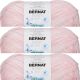 Spinrite Bernat Baby Sport Big Ball Yarn Ombres Blossom Pack of 3 Skein