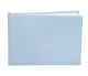 Guest Book Blue With Silver Embossed Footprints 8.5 X 6 Inches