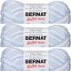 Spinrite Bernat Softee Baby Yarn Ombres Blue Flannel Pack of 3 Skein