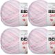 Spinrite Bernat Softee Baby Yarn Ombres Pink Flannel Pack of 4 Skein