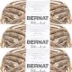 Spinrite Bernat Blanket Big Ball Yarn Sonoma Pack of 3 Skein