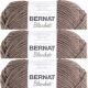 Spinrite Bernat Blanket Big Ball Yarn Taupe Pack of 3 Skein