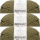 Spinrite Bernat Blanket Big Ball Yarn Olive Pack of 3 Skein