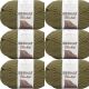 Spinrite Bernat Blanket Big Ball Yarn Olive Pack of 6 Skein