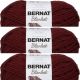 Spinrite Bernat Blanket Big Ball Yarn Purple Plum Pack of 3 Skein