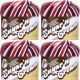 Spinrite Lily Sugar n Cream Yarn Ombres Red White and Blue Pack of 4 Skein