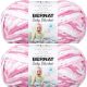 Spinrite Bernat Baby Blanket Big Ball Yarn Pink Dreams Pack of 2 Skein