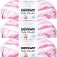 Spinrite Bernat Baby Blanket Big Ball Yarn Pink Dreams Pack of 3 Skein