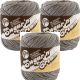 Spinrite Lily Sugar n Cream Yarn Solids Overcast Pack of 3 Skein
