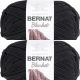 Spinrite Bernat Blanket Big Ball Yarn Coal Pack of 2 Skein