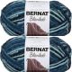 Spinrite Bernat Blanket Big Ball Yarn Teal Dreams Pack of 2 Skein