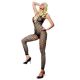 Seamless Crochet Footless Low Back Bodystockings One Size Black