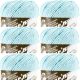 Spinrite Lily Sugar n Cream Yarn Solids Seabreeze Pack of 6 Skein