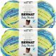Spinrite Bernat Baby Blanket Big Ball Yarn Handsome Guy Pack of 2 Skein