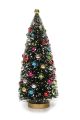 Sisal Bottle Brush Tree Green With Frost And Beads 8.5 X 3.5 Inches