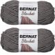 Spinrite Bernat Blanket Yarn Dark Grey Pack of 2 Skein