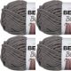 Spinrite Bernat Blanket Yarn Dark Grey Pack of 4 Skein