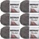 Spinrite Bernat Blanket Yarn Dark Grey Pack of 6 Skein